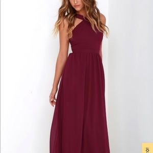 Lulu’s Wedding Guest/Bridesmaid Dress- Burgundy
